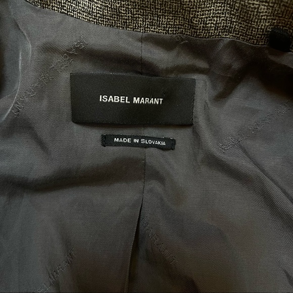 $1280 Isabel Marant Grey Double Breasted Blazer Size 34 - Picture 4 of 16